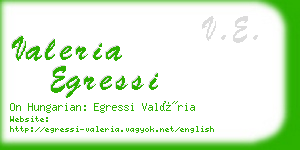 valeria egressi business card